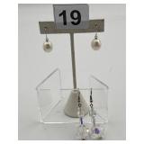 PEARL DROP EARRINGS, CRYSTAL DROP EARRINGS
