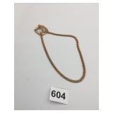 GOLD TONE WATCH FOB CHAIN