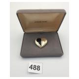 STERLING SILVER HEART PIN .319 OZT WITH BOX