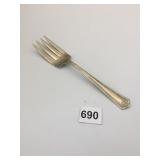 WILLIAM ROGERS SERVING FORK NICKEL SILVER 8" LONG