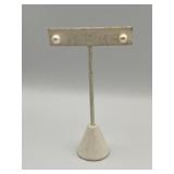 14K GOLD POST AND BACK PEARL EARRINGS 1.9 GRAM