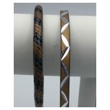 BRACELETS METAL CUFF ETCHED BANGLE