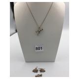 SILVER 925 FROG PENDANT NECKLACE EARRINGS SINGLE