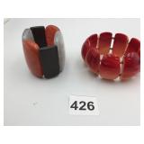 STRETCH BRACELETS LARGE PANELS ONE WITH WOOD