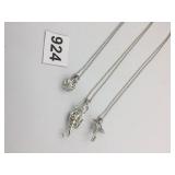 WISH PEARL PENDANT NECKLACES  SEAHORSE KEY WITH
