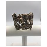 STERLING 925 TAXCO MEXICO HINGED BANGLE BRACELET