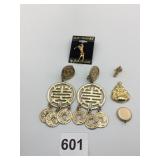 ORIENTAL DESIGN DROP EARRINGS BUDDHA PENDANT LADY