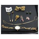 EARRINGS PINS WRISTWATCH CHAIN BAND GIORDANO