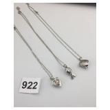 WISH PEARL PENDANT NECKLACES HEART BREAST CANCER