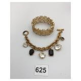 BRACELETS STRETCH GOLD TONE OPEN WORK MONET