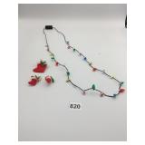 CHRISTMAS TREE LIGHTS NECKLACE BATTERY OPERATED