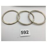 BANGLE BRACELETS HAMMERED FINISH