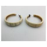 BONE HOOP EARRINGS