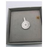 STERLING SILVER MODERN SNOWFLAKE PIN BOXED