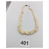 ANGEL SKIN CORAL NECKLACE 925 STERLING CLASP 16"