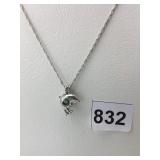 SILVER 925 CHAIN WITH DOLPHIN WISH PEARL PENDANT