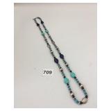 CHAPS RALPH LAUREN BLUE BEADED NECKLACE
