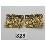 MUS GOLD TONE 2.75" X 1.75" VINTAGE SHOE CLIPS