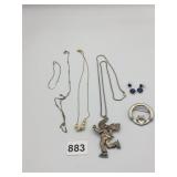 CLADDAGH PIN GORHAM 1987 SKATER PENDANT NECKLACE