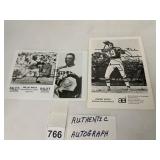 WILLIE MAYS SIGNED PHOTO, JOHNNY UNITAS SIGNED