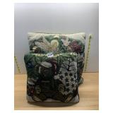DECORATIVE TAPESTRY PILLOWS, ANGEL & PATRIOTIC