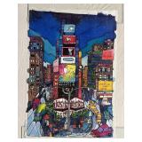LINNEA PERGOLA ORIGINAL 'TIMES SQUARE' ACRYLIC ON