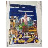 NEW YORK MINUTE BY LINNEA PERGOLA  ACRYLIC ON SILK