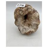NATURAL GEODE, CLEAR & BROWN CRYSTAL CLUSTERS.