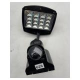 LED MOTION SENSOR SECURITY LIGHT, BLACK PLASTIC,