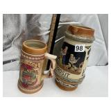 JAPANESE CERAMIC STEINS, RELIEF DECORATED, ONE