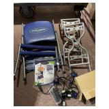 CHAIR GYM HOME EXERCISE CHAIR, SILVER-TONE FRAME,