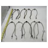 ASSORTED METAL LAMP HARPS, SILVER-TONE,