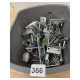 ASSORTED CHROME-FINISH METAL DOOR HARDWARE,