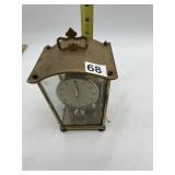 SCHATZ BRASS TORSION CLOCK, GLASS CASE, ROMAN
