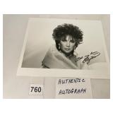 ELIZABETH TAYLOR SIGNED B&W PORTRAIT PHOTO, 'ALL