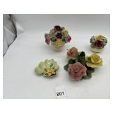 CAPODIMONTE CERAMIC FLORAL WALL PLAQUE, RADNOR