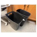 DARK PLASTIC WASTEBASKETS