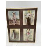 VTG FRAMED RELIGIOUS PADDED EMBROIDERY ART,