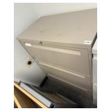 METAL LATERAL FILING CABINET, BEIGE FINISH,