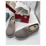 SKECHERS GO WALK SLIP-ON ATHLETIC SHOES, GRAY