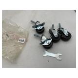 THREADED STEM SWIVEL CASTER WHEELS, METAL