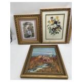 FRAMED ART PRINTS W/ GILT FRAMES, BOTANICAL,
