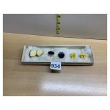 GOLD-TONE FORMAL SHIRT STUDS, CREAM, BLUE, YELLOW