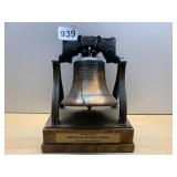 LIBERTY BELL REPLICA, BRONZE-TONE METAL, WOOD