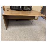 WOOD-LOOK LAMINATE OFFICE DESK, MODESTY PANEL,