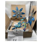 PLOW & HEARTH - PEACOCK GARDEN SPINNER, METAL