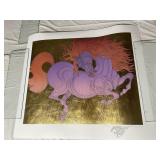 GUILLAUME AZOULAY - 'LA JUMENT' SERIGRAPH W/ GOLD