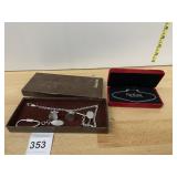 DANTE CUFFLINKS, KEYCHAIN, NO KNOT TIE CHAIN,