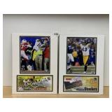 PITTSBURGH STEELERS MATTED MEMORABILIA PRINTS,