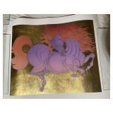 CATHERINE ABOULIAN JUBILANT SERIGRAPH W/ GOLD